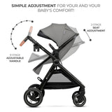 Carucior Kinderkraft esme, 3 in 1, moonlight grey - Publisol.ro