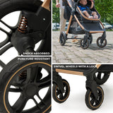 Carucior Kinderkraft esme, 3 in 1, moonlight grey - Publisol.ro