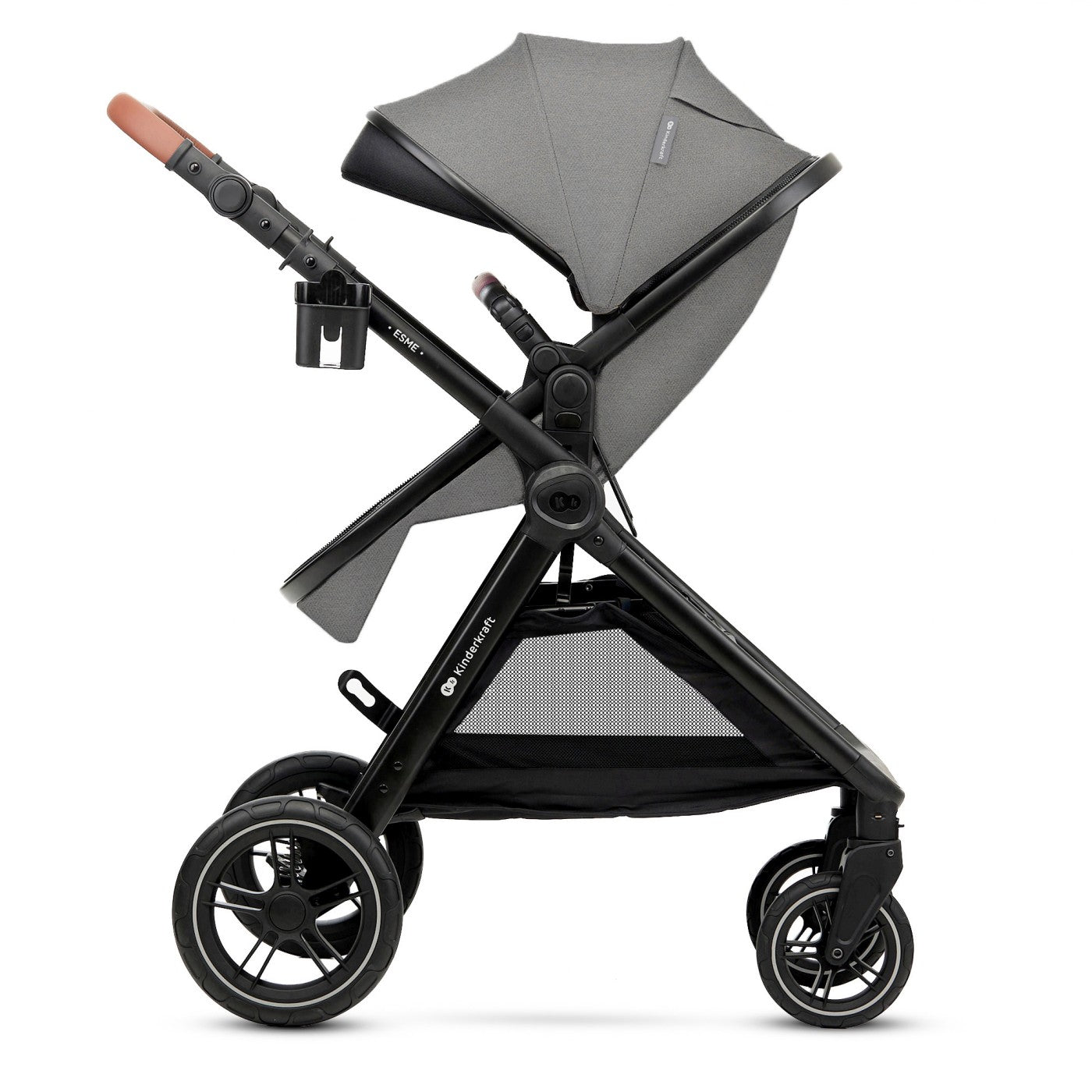 Carucior Kinderkraft esme, 3 in 1, moonlight grey - Publisol.ro