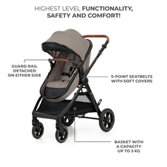 Carucior Kinderkraft esme, 3 in 1, sand beige - Publisol.ro