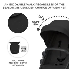 Carucior Kinderkraft newly, 4 in 1, classic black - Publisol.ro