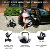 Carucior Kinderkraft newly, 4 in 1, moonlight grey - Publisol.ro