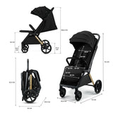 Carucior sport Kinderkraft loom, 0 - 22 kg, ink black - Publisol.ro