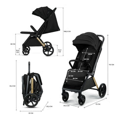 Carucior sport Kinderkraft loom, 0 - 22 kg, ink black - Publisol.ro