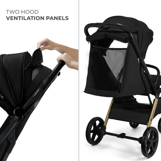 Carucior sport Kinderkraft loom, 0 - 22 kg, ink black - Publisol.ro