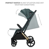 Carucior sport Kinderkraft loom, 0 - 22 kg, jade green - Publisol.ro