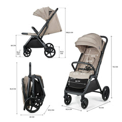 Carucior sport Kinderkraft loom, 0 - 22 kg, linen beige - Publisol.ro