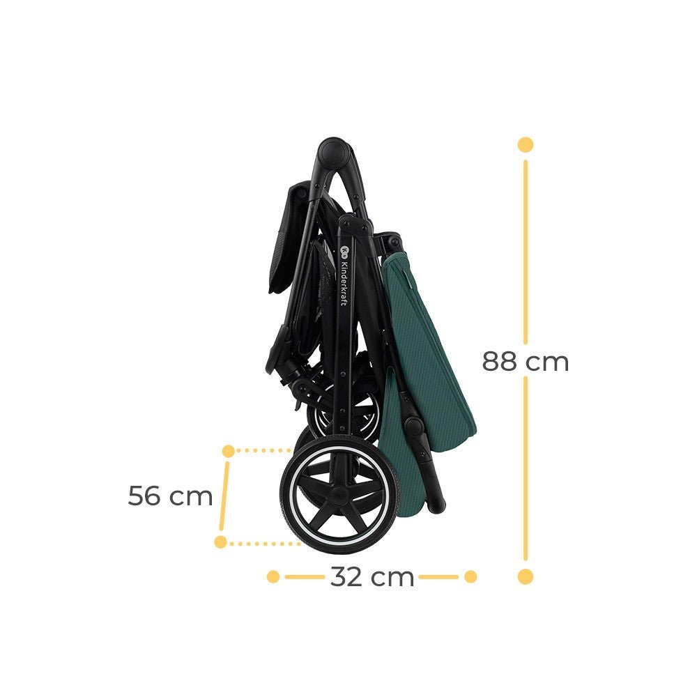 Carucior sport Kinderkraft route, emerald green - Publisol.ro