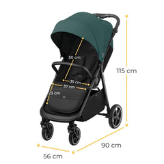 Carucior sport Kinderkraft route, emerald green - Publisol.ro