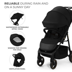 Carucior sport Kinderkraft trig3 onyx black - Publisol.ro