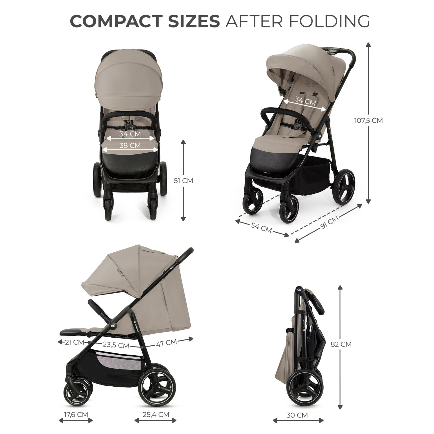 Carucior sport Kinderkraft trig3 stone beige - Publisol.ro