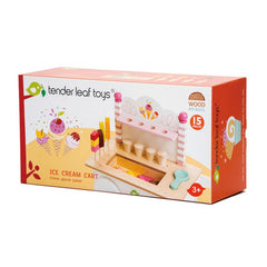 Caruciorul cu inghetata , din lemn premium - Ice Cream Cart - 15 piese - Tender Leaf Toys - Publisol.ro