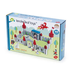 Castelul lupilor, din lemn premium - Wolf Castle - 40 piese - Tender Leaf Toys - Publisol.ro