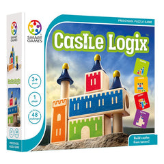 Castle Logix, joc de logica cu 48 de provocari, 3+ ani, editie internationala, Smart Games - Publisol.ro
