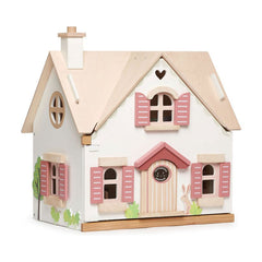 Casuta rurala de papusi, din lemn premium Cottontail Cottage - include 13 componente de mobila in stil retro - Tender Leaf Toys - Publisol.ro