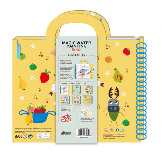 Cea mai mare Carte de pictat cu apa, sabloane, stampile si jocuri, portabila - Animale - Avenir - Publisol.ro