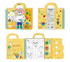 Cea mai mare Carte de pictat cu apa, sabloane, stampile si jocuri, portabila - Animale - Avenir - Publisol.ro