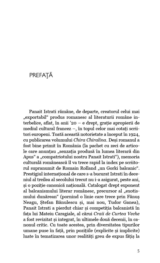 Chira Chiralina de Panait Istrati - Ed. digitale -PDF - Publisol.ro