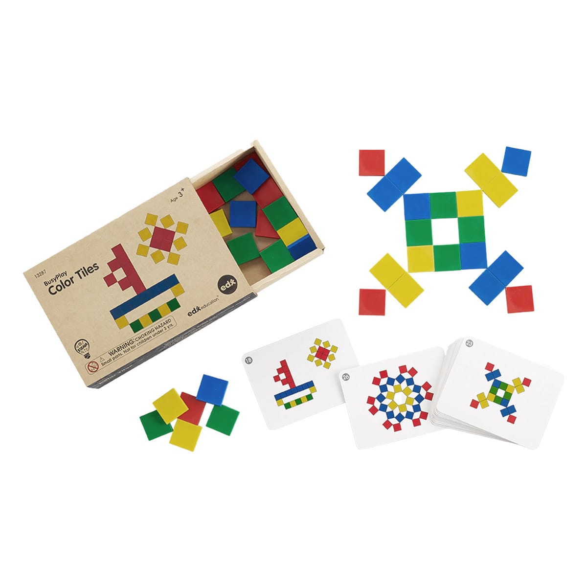 Color Tiles, set educativ cu carduri de activitati, Edx Education - Publisol.ro