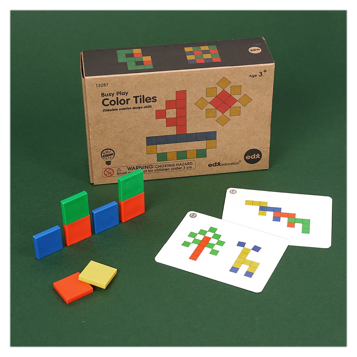 Color Tiles, set educativ cu carduri de activitati, Edx Education - Publisol.ro