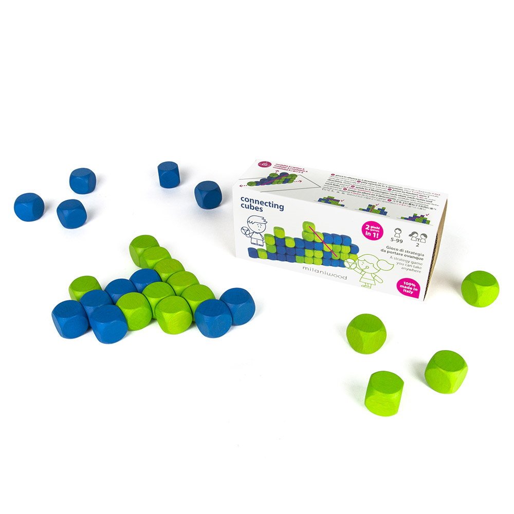 Connecting Cubes, joc de strategie din lemn, Milaniwood - Publisol.ro