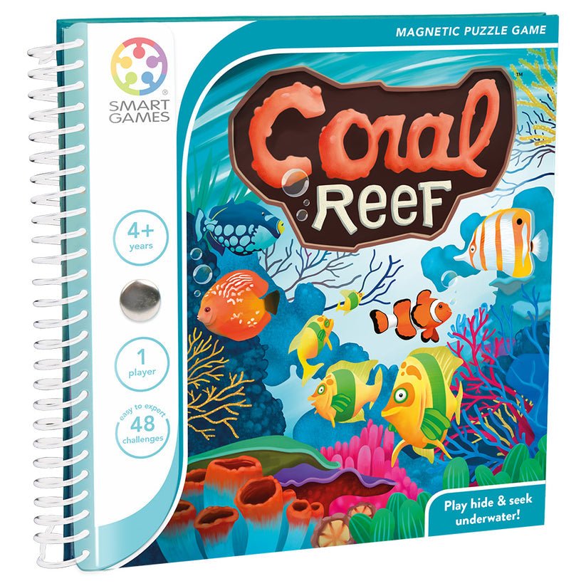 Coral Reef, joc de logica cu 48 de provocari, 4+ ani, editie internationala, Smart Games - Publisol.ro