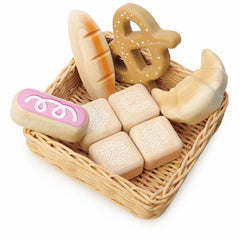 Cos cu paine, din lemn premium - Bread Basket - 8 piese - Tender Leaf Toys - Publisol.ro