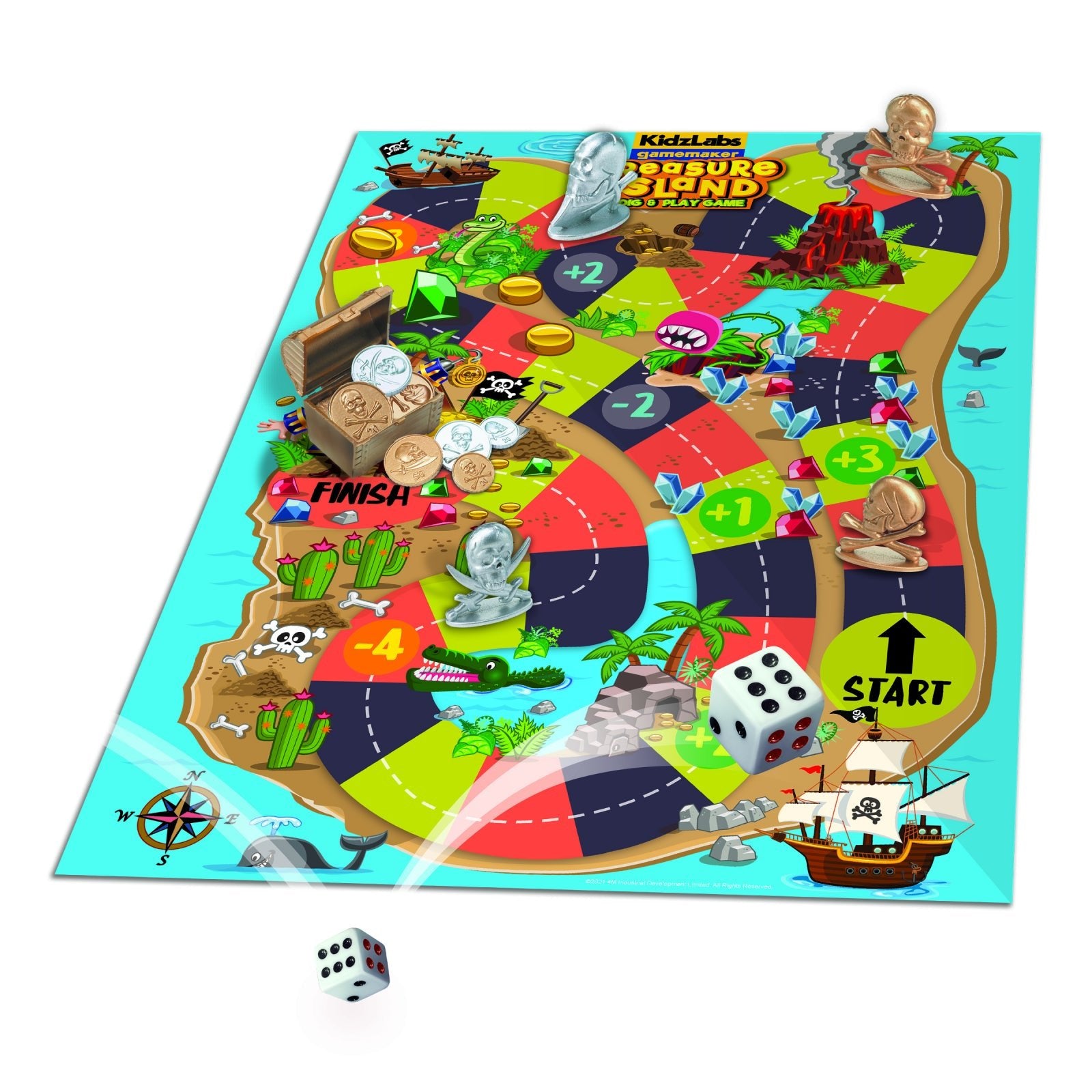 Creaza propriul joc - Insula comorii KidzLabs - 4M - Publisol.ro