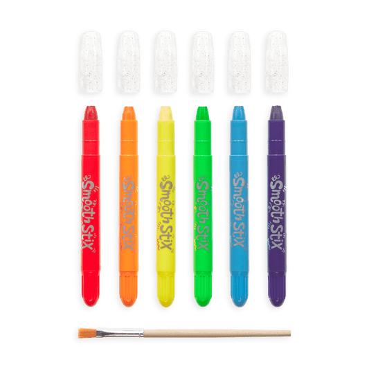 Creioane acuarela cu gel, Smooth Stix, set 6 culori - Ooly - Publisol.ro