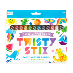 Creioane pictura cu ulei, Twisty Stix, set 12 culori - Ooly