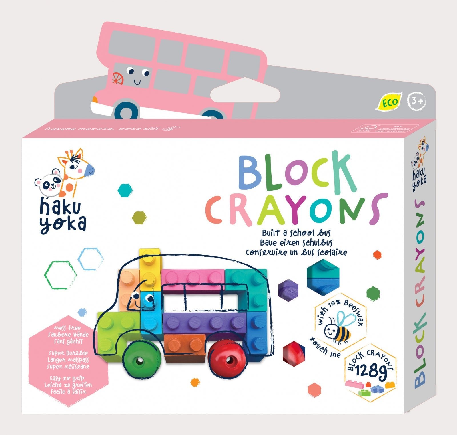 Creioane cerate interconectabile Block Crayons - Autobuz Scolar, Haku Yoka - Avenir - Publisol.ro
