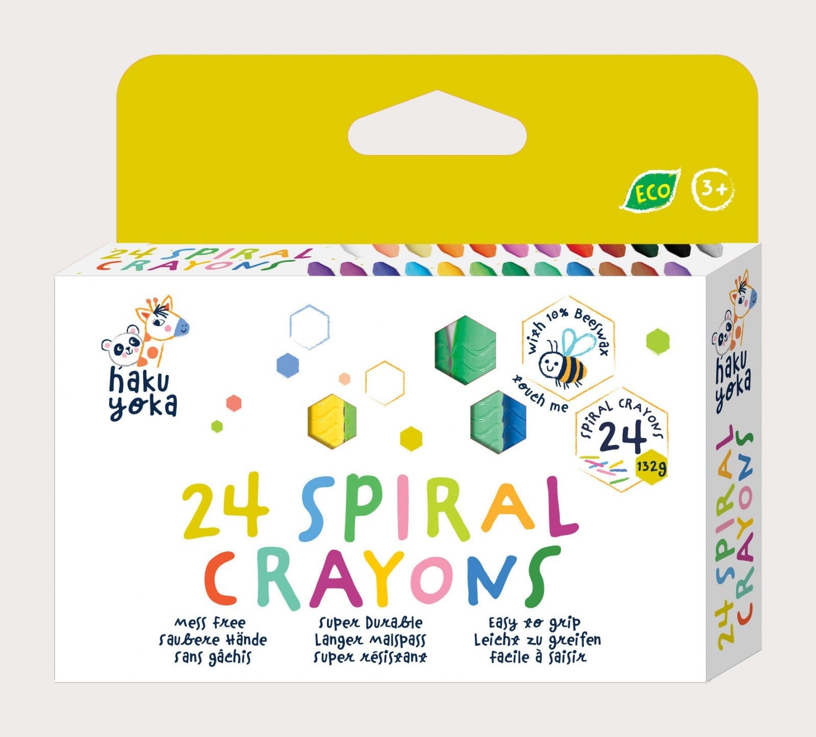 Creioane cerate spiralate Haku Yoka, 24 culori - Avenir - Publisol.ro
