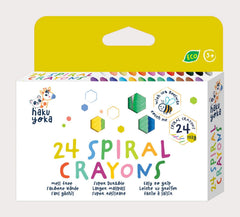 Creioane cerate spiralate Haku Yoka, 24 culori - Avenir - Publisol.ro