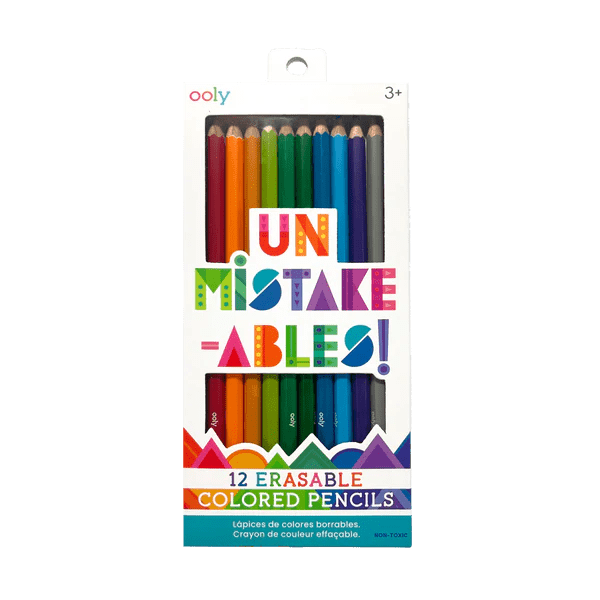 Creioane colorate care se sterg, set de 12, Un - Mistake - Ables! - Ooly - Publisol.ro
