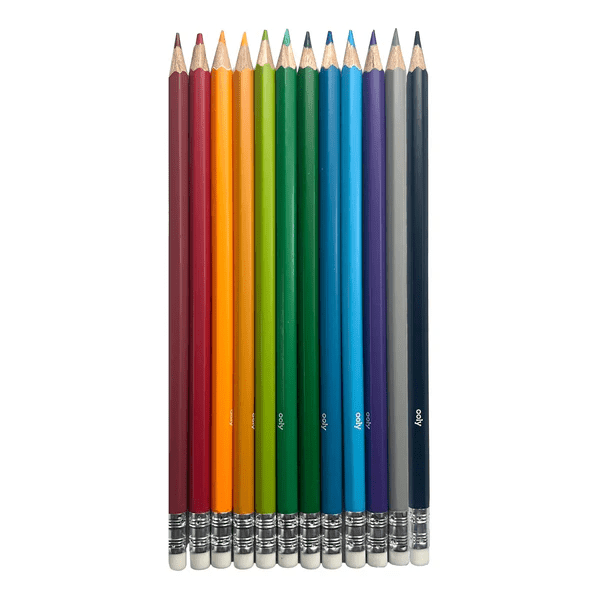 Creioane colorate care se sterg, set de 12, Un - Mistake - Ables! - Ooly - Publisol.ro