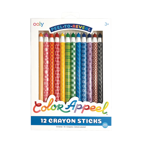 Creioane colorate Color Appeel, set de 12, cu invelis detasabil - Ooly - Publisol.ro