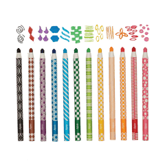 Creioane colorate Color Appeel, set de 12, cu invelis detasabil - Ooly - Publisol.ro