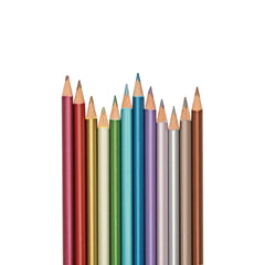 Creioane colorate metalice Modern - Set de 12 - Ooly