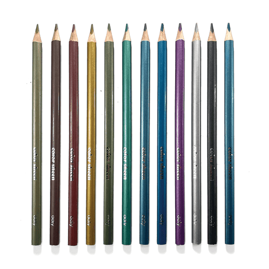 Creioane Colorate Metalice Color Sheen - Set de 12 - Ooly - Publisol.ro