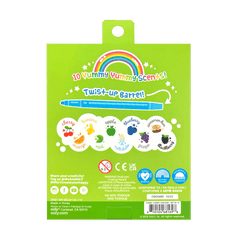 Creioane colorate parfumate rasucibile - Yummy Yummy, set de 10 - Ooly - Publisol.ro