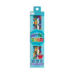 Creioane grafit HB Monstruleti - Set de 12 - Ooly