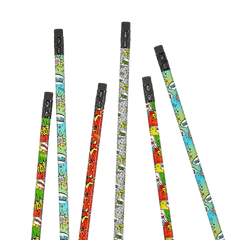 Creioane grafit HB Comic Attack - Set de 12 - Ooly - Publisol.ro