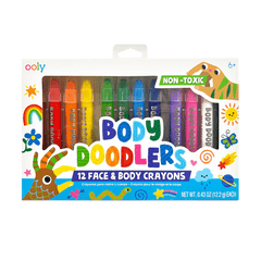 Creioane pictura pentru fata si piele, Body Doodlers, set de 12 - Ooly - Publisol.ro