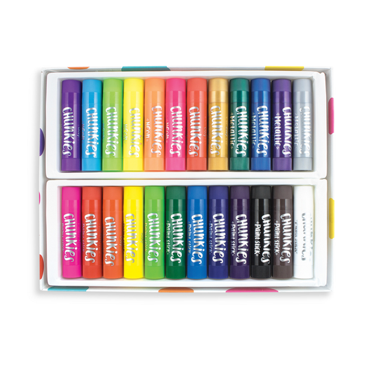 Creioane tempera solida Chunkies, 24 bucati - Ooly