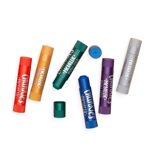 Creioane tempera solida Chunkies culori metalice, 6 bucati - Ooly