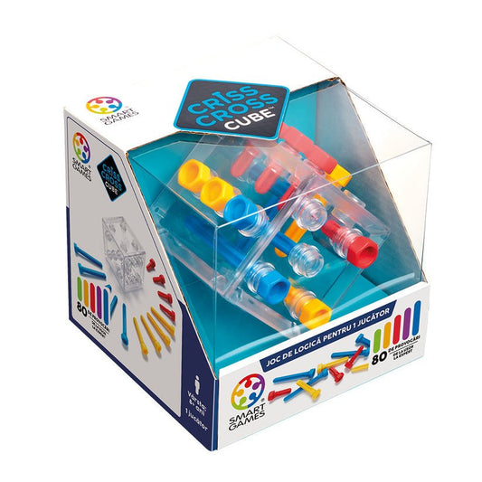 Criss Cross Cube, joc de logica cu 80 de provocari, 8+ ani, editie lb. Romana, Smart Games - Publisol.ro