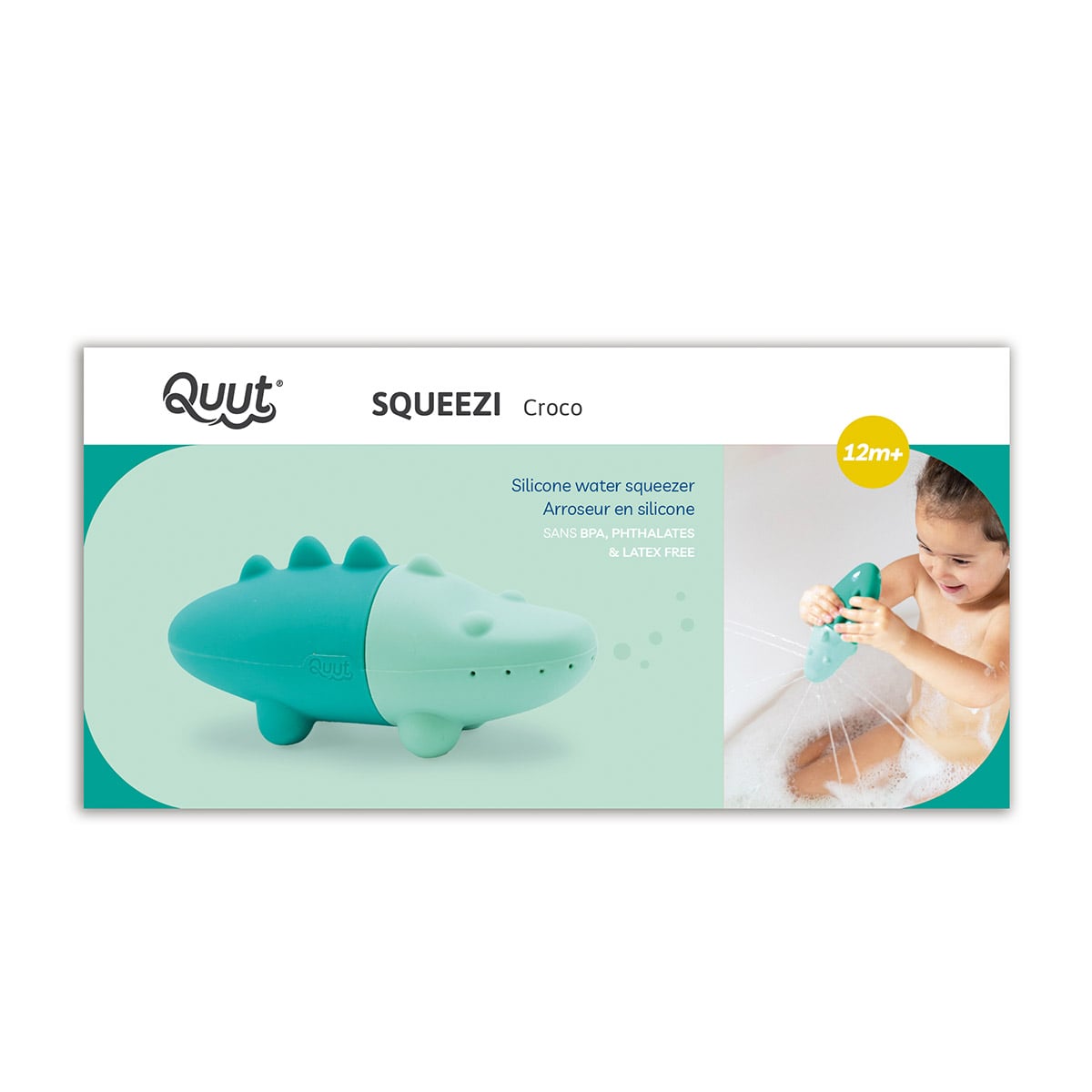 Crocodilul Squeezi, jucarie stropitoare de baie din silicon, Quut Toys - Publisol.ro