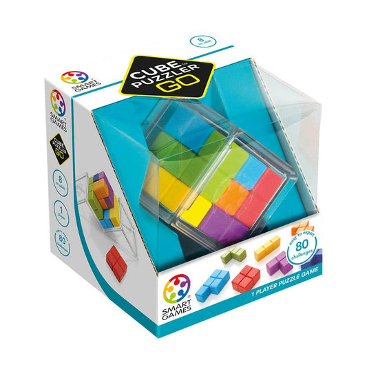 Cube Puzzler Go, joc de logica cu 80 de provocari, 8+ ani, editie internationala, Smart Games - Publisol.ro