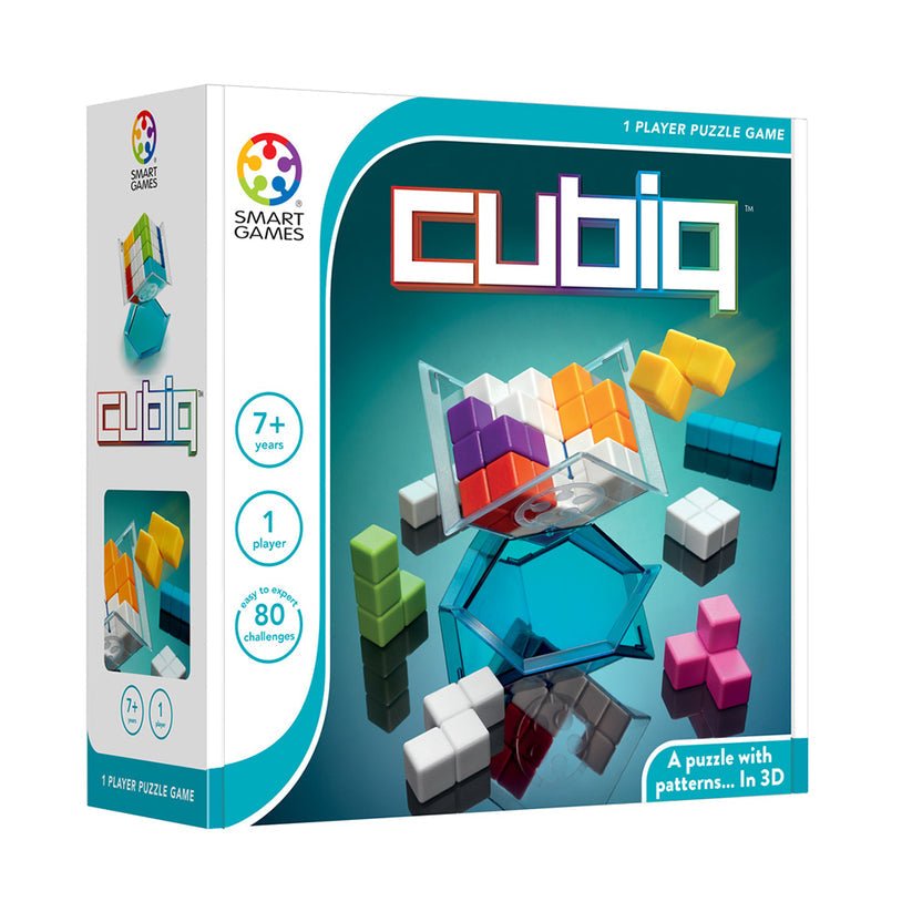 Cubiq, joc de logica cu 80 de provocari, 7+ ani, editie internationala, Smart Games - Publisol.ro