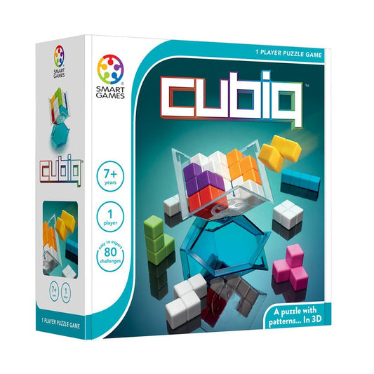 Cubiq, joc de logica cu 80 de provocari, 7+ ani, editie internationala, Smart Games - Publisol.ro